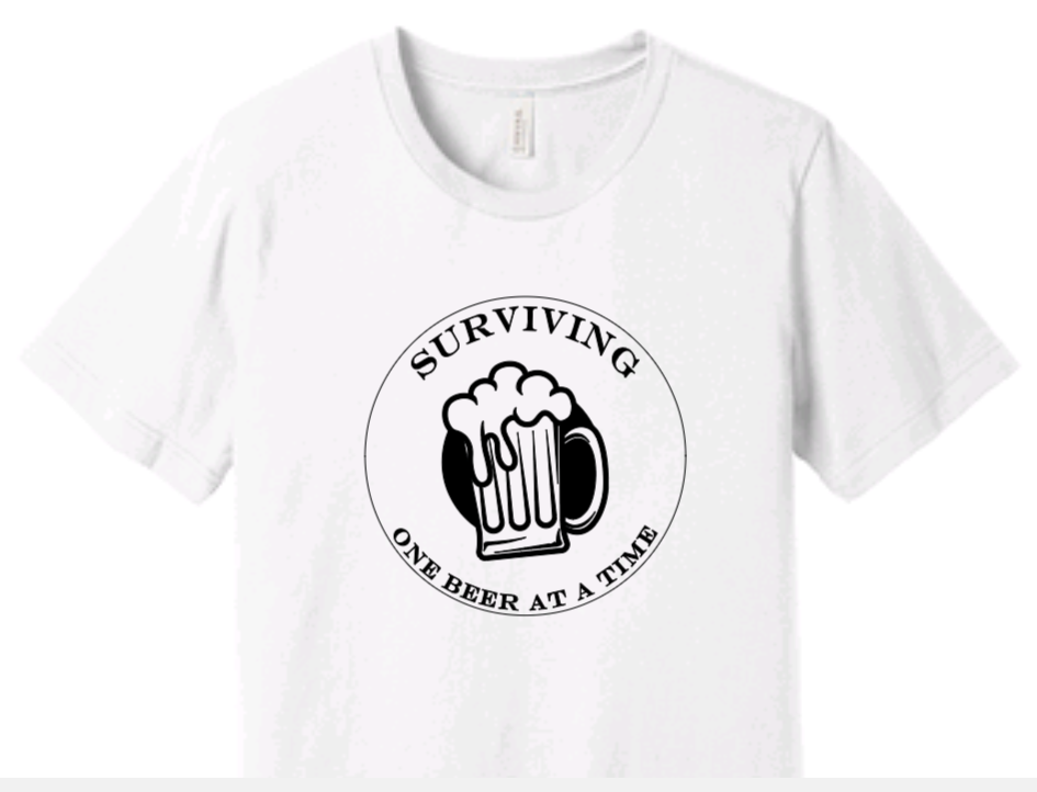 Surviving One Beer at a Time Tee image 0