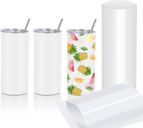 15 Oz Sublimation Skinny Tumbler with Lids & Straw Included