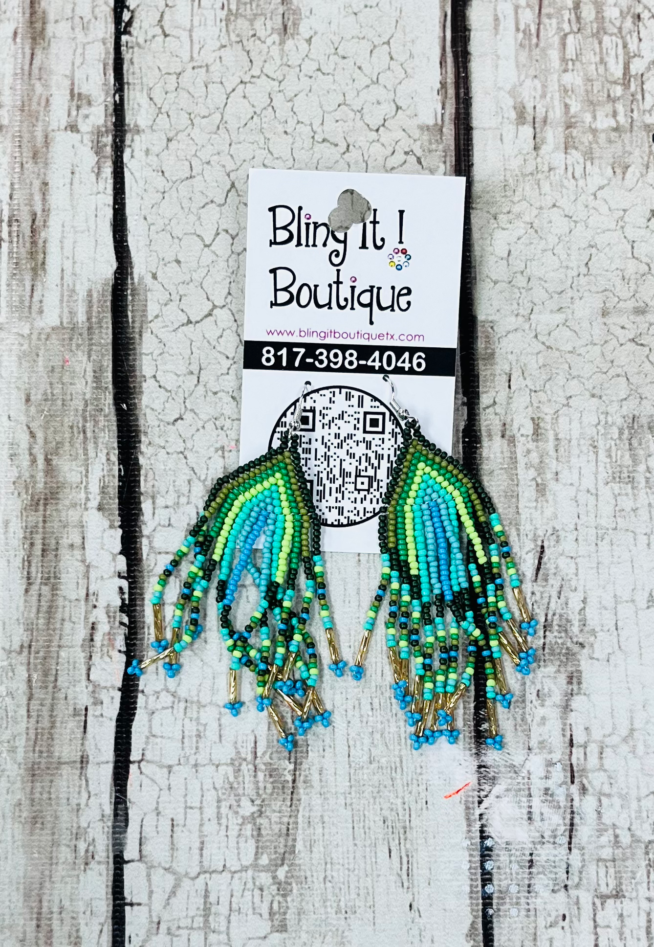 Beaded layer earrings image 0