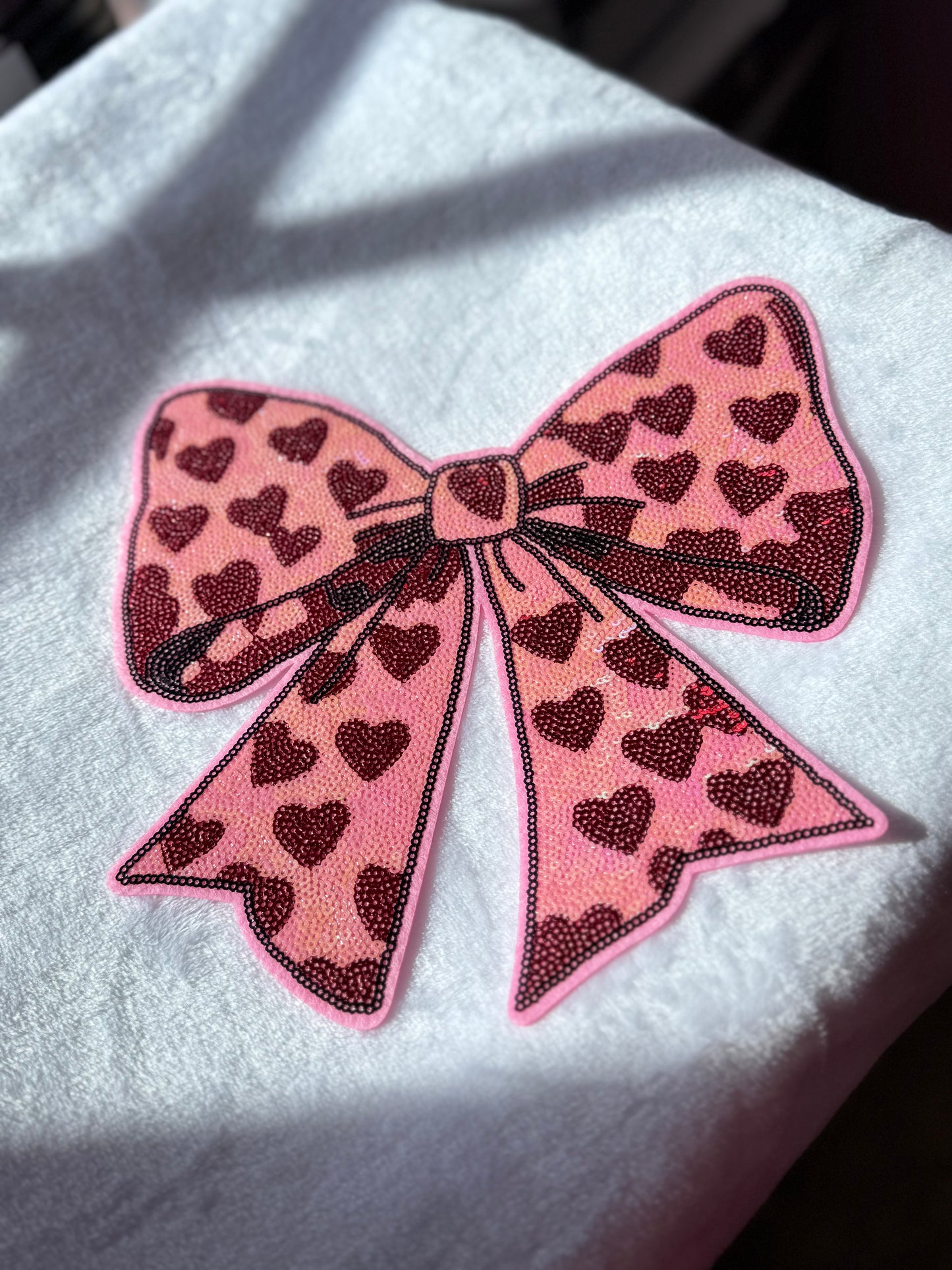 Pink & Red Sequin Patch image 0