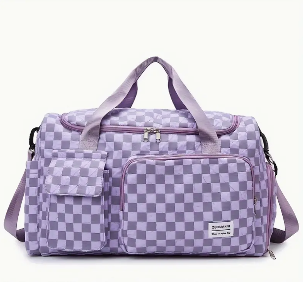 Checkered Duffel Bag image 1