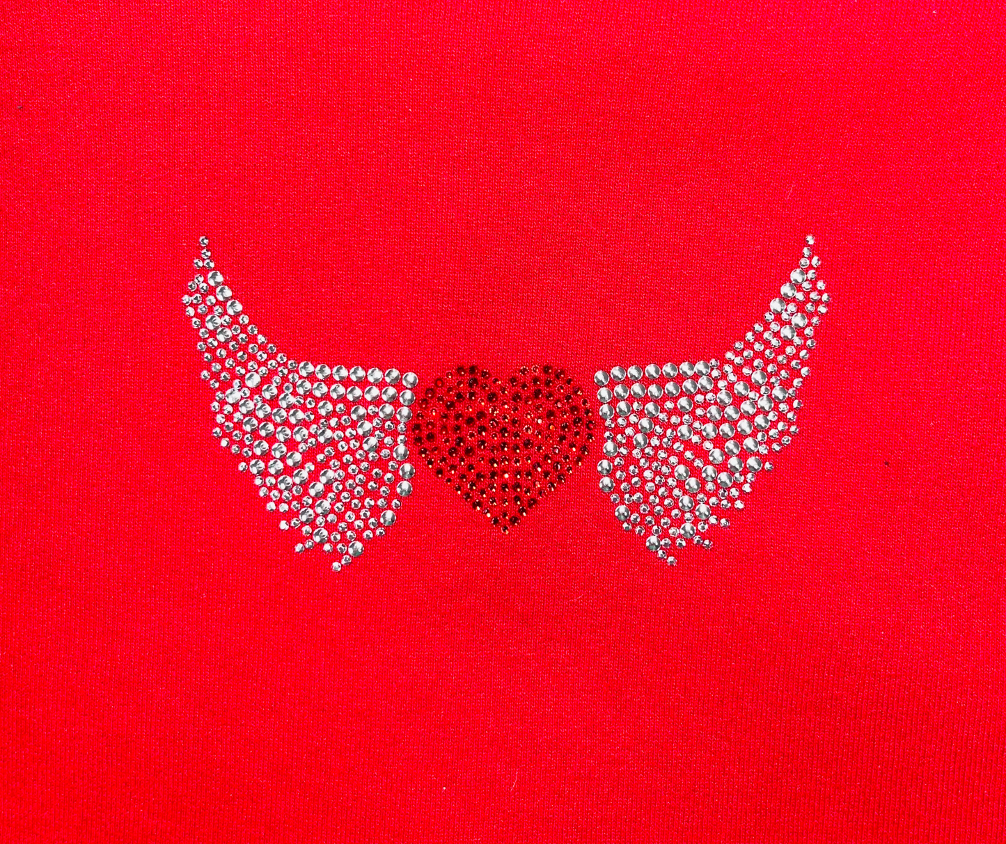 Rhinestone heart sweatshirt image 1