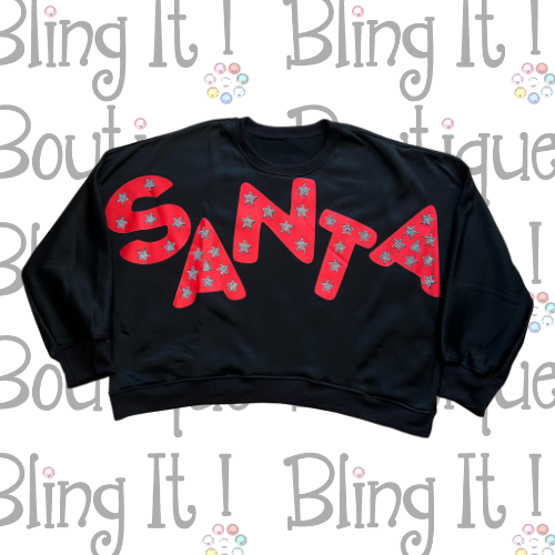SANTA CROPPED SWEATSHIRT image 0