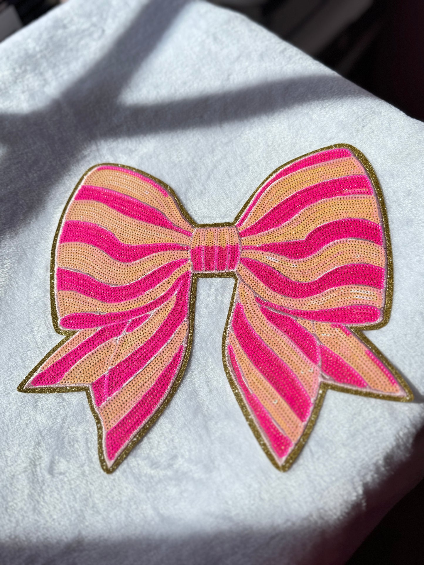 Stripe Sequin Bow image 0