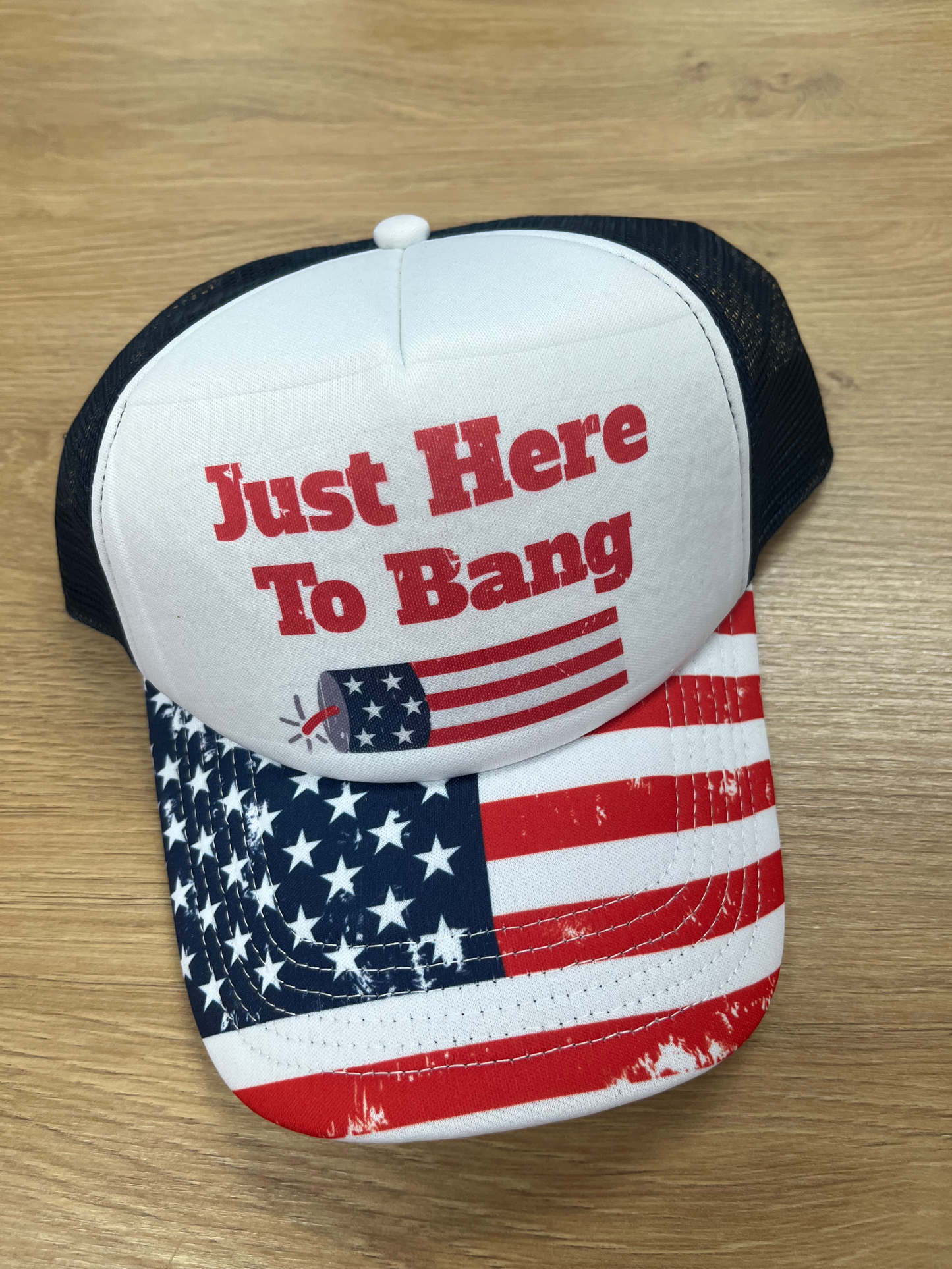 Just Here To Bang Cap image 1