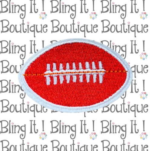 SIMPLE RED FOOTBALL PATCH image 0