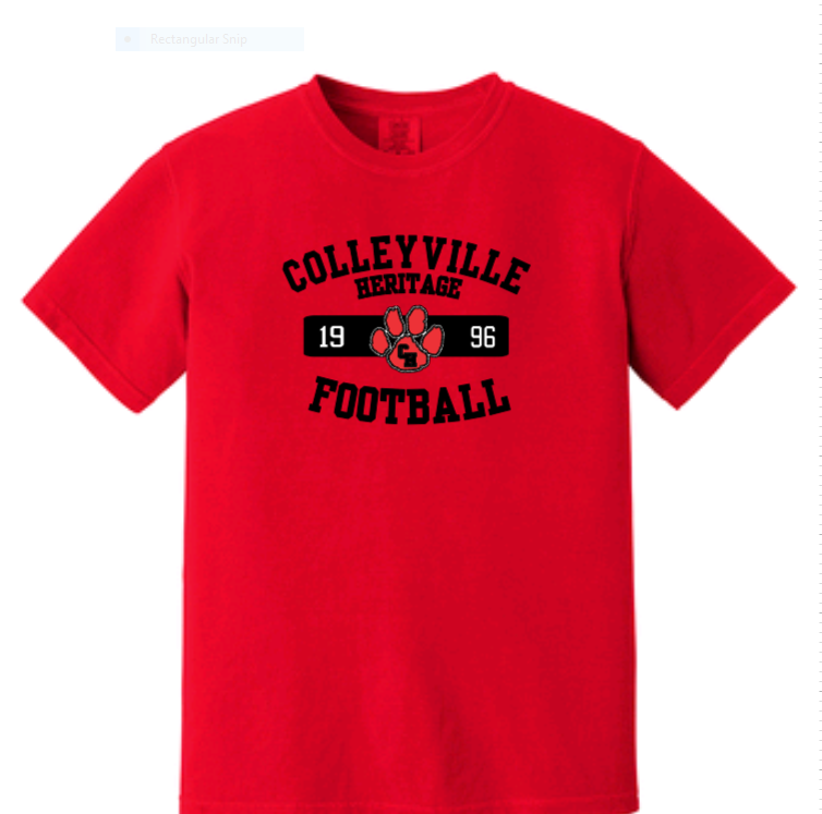 CHHS Comfort Colors Retro Football Tee image 2