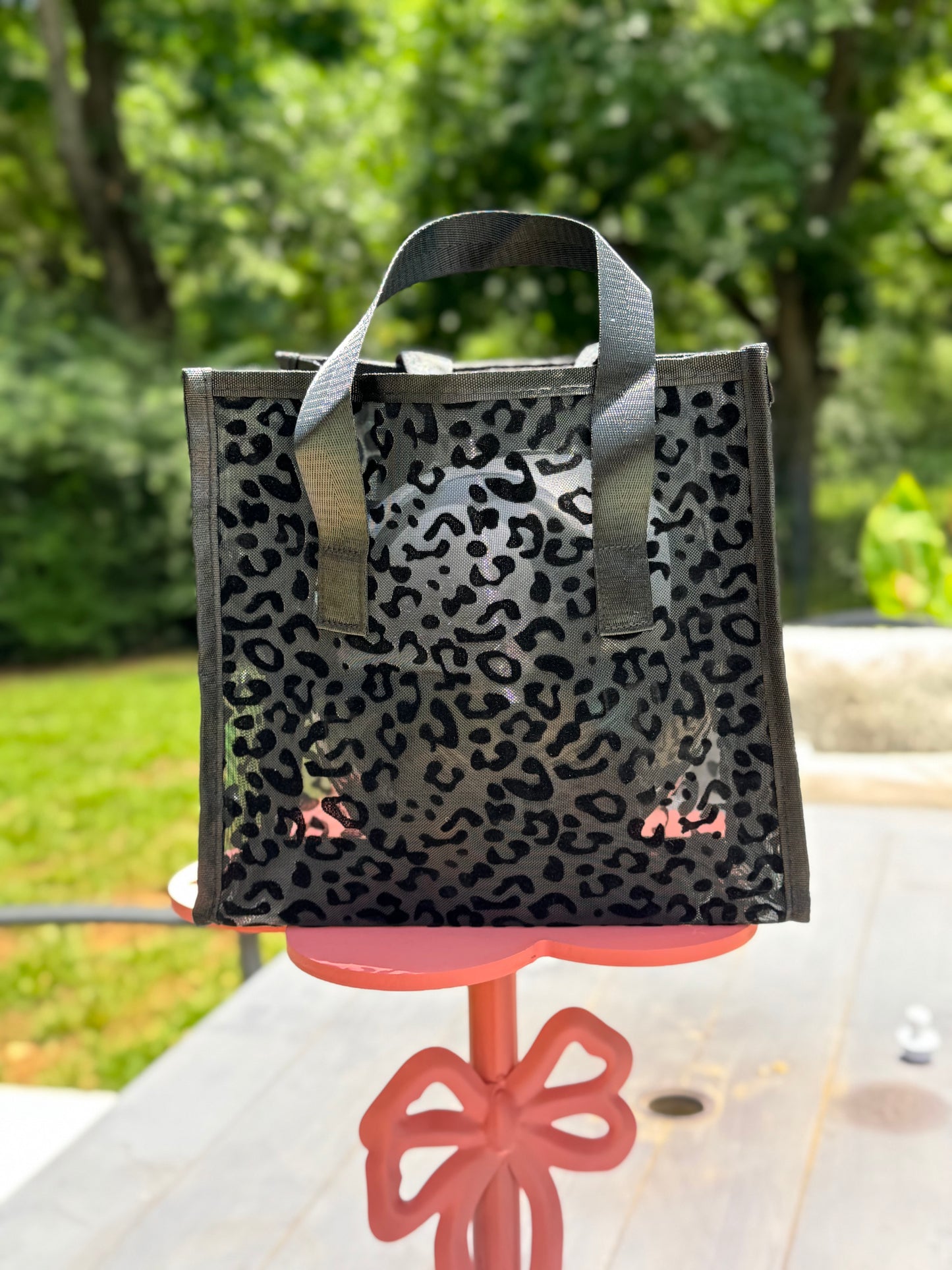 LEOPARD MESH TOTE BAG image 0