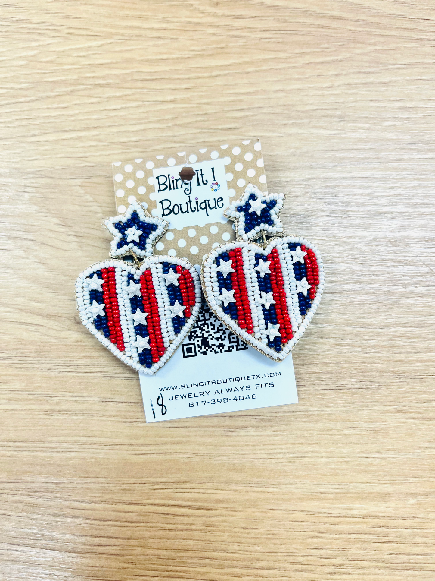 J4 Beaded Heart Earrings image 0