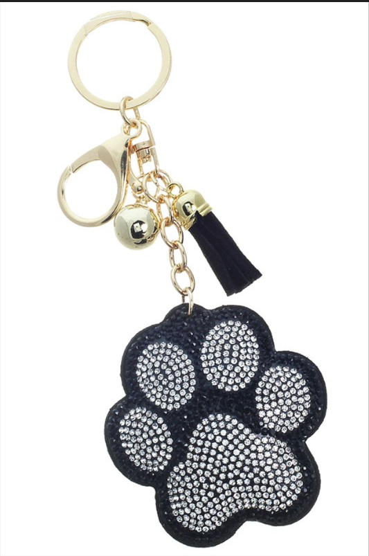 Paw Rhinestone Keychain image 0