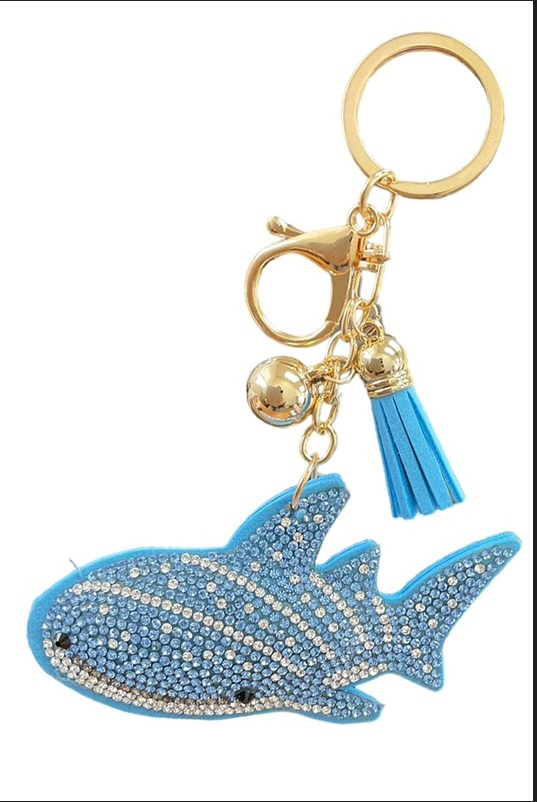 Whale Shark Rhinestone Keychain image 0