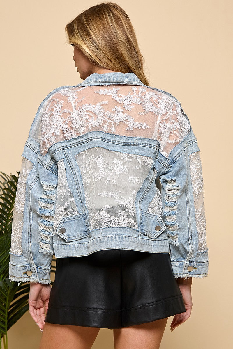Lace Denim Jacket image 2