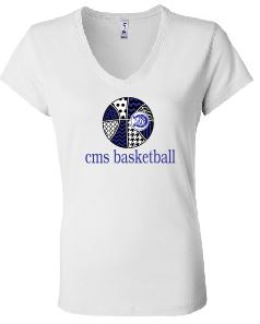 CMS V-Neck Fitted Pattern Basketball image 0