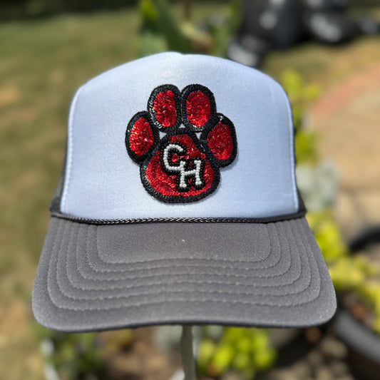 CHHS SEQUINS PAW TRUCKER CAP image 0