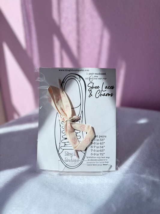 HEART PRINT SHOELACES image 0