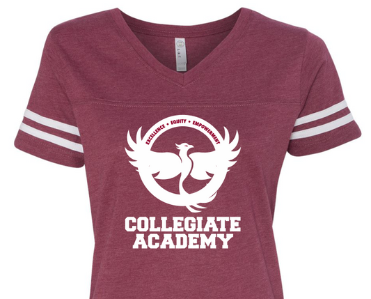 CA Maroon Ladies V Neck image 0