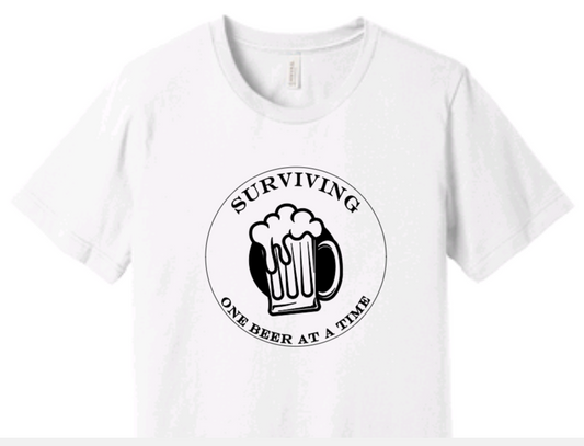 Surviving One Beer at a Time Tee image 0