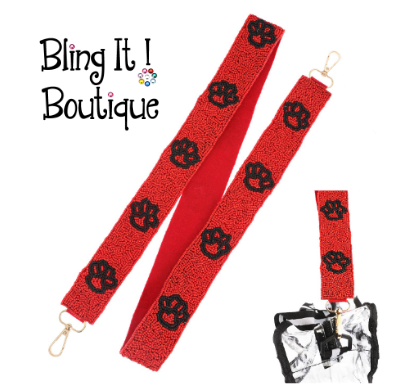 CHHS Paw Seed Bead Purse Strap image 0