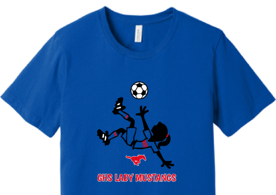 GHS Lady Mustangs Soccer Character T-Shirt image 0