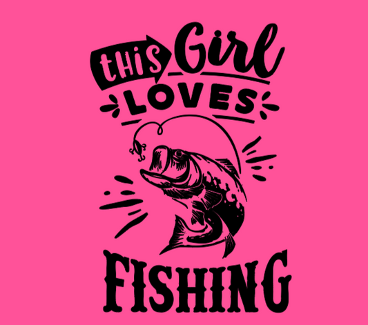 NTWF "This Girl Loves Fishing" Dri-Frit Tank image 1