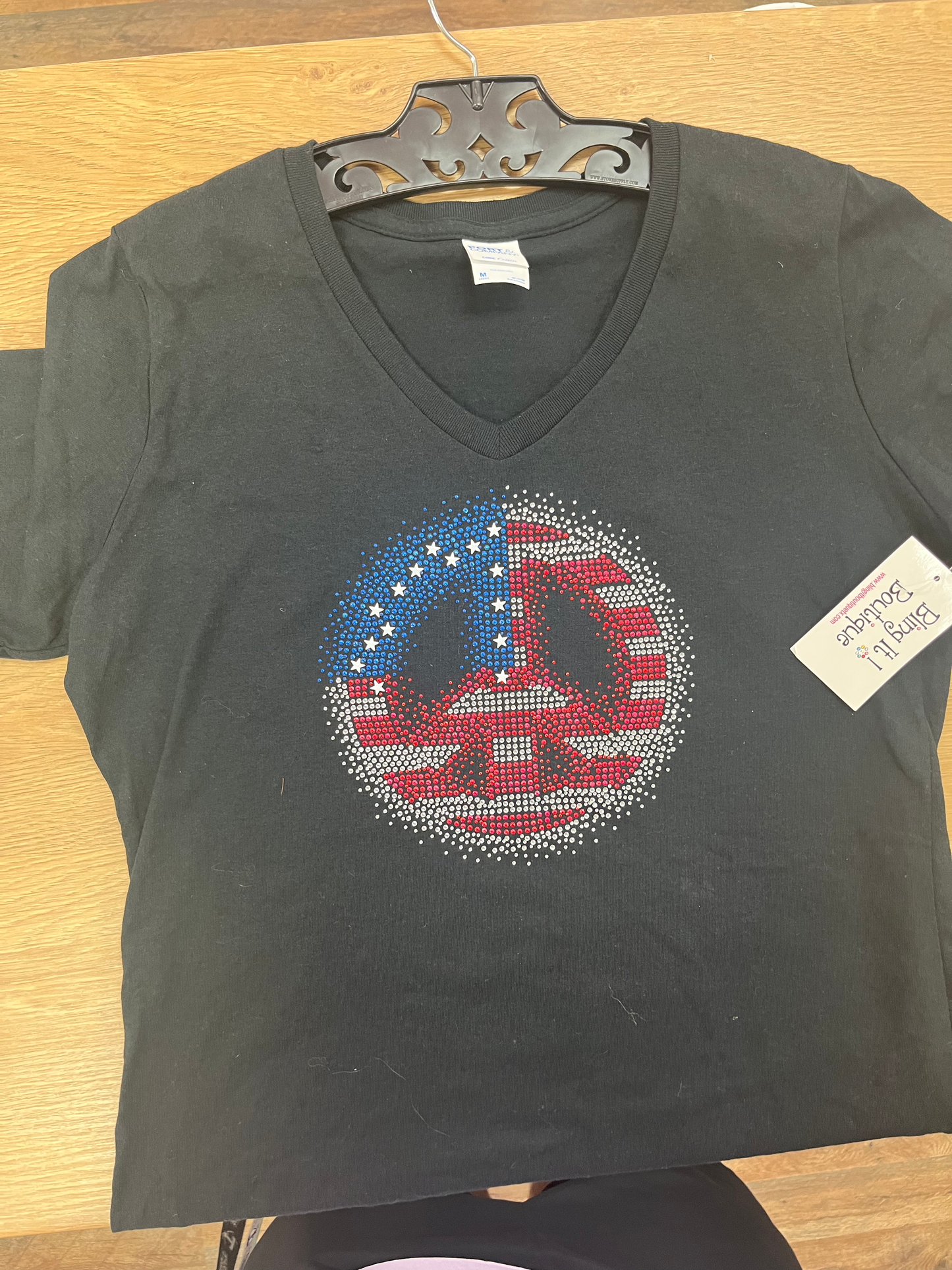 Rhinestone Peace Tee image 0