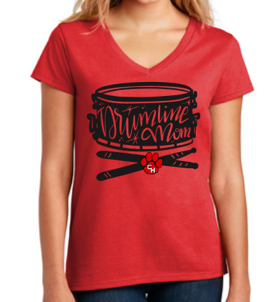 CHHS Drumline Mom V Neck image 0