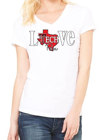 Love Pom V Neck FITTED Short Sleeve image 0