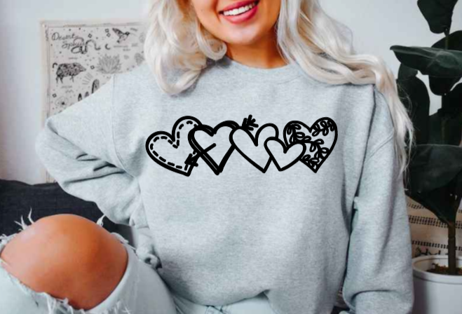 Chained Hearts Sweatshirt image 1