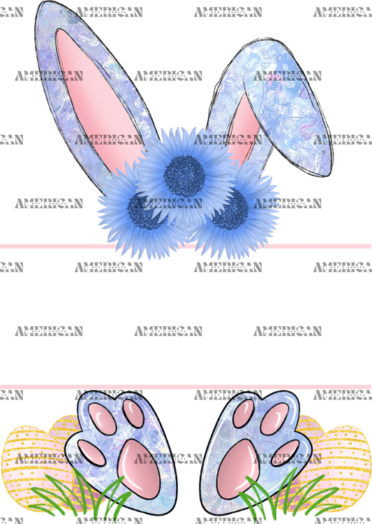 Easter_Bunny_Name_Frame_Blue_Sunflower.png