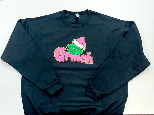 Grinch Chenille Patch Sweatshirt image 1