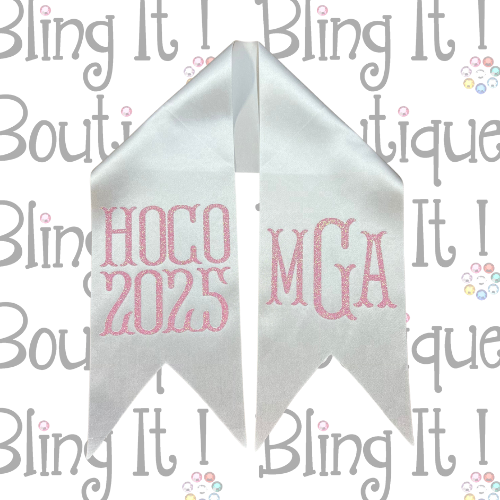 HOCO Glitter Floral Sash image 0