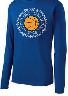CMS Basketball Girls Long Sleeve Performance Tee image 1