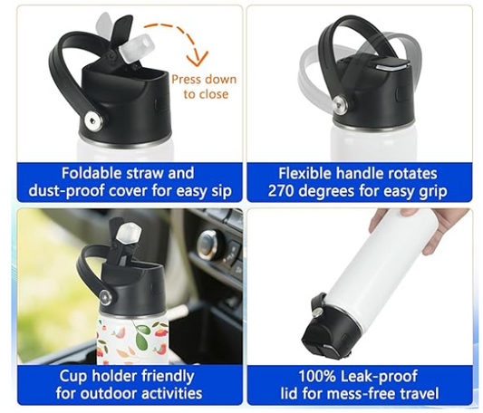 COLS 22 OZ. Water Bottle Pop Up Straw