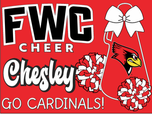 FWC Cheer Bow Yard Sign image 0