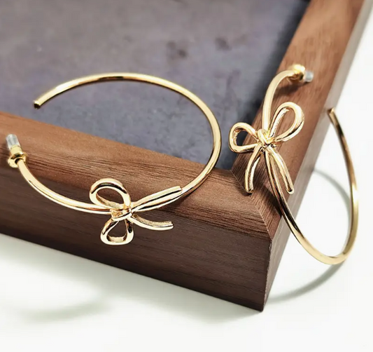 Bow Hoop Earrings image 0