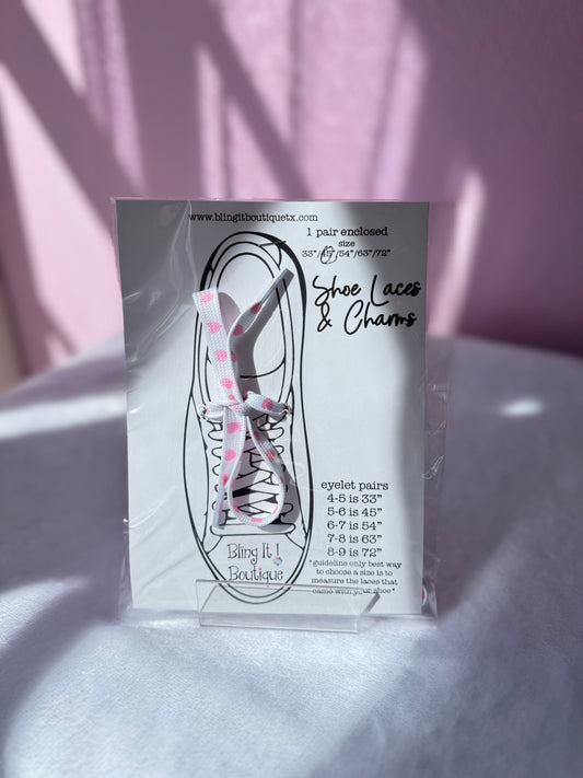 HEART PRINT SHOELACES image 1