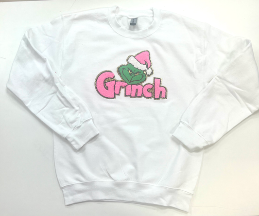 Grinch Chenille Patch Sweatshirt image 0