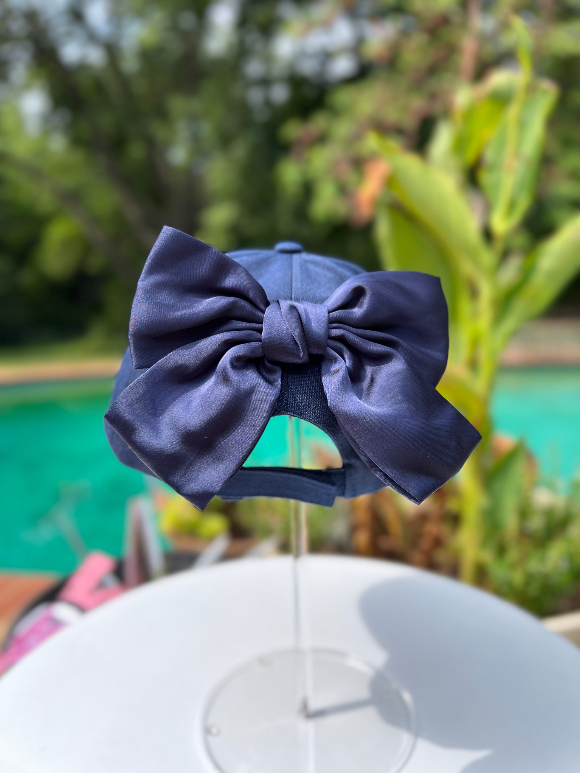 SATIN BOW CAP image 6