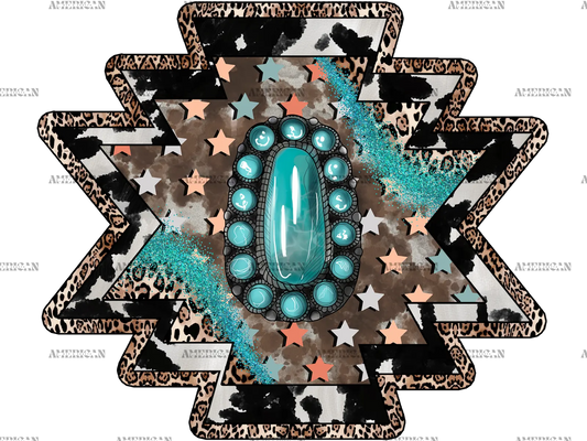 Aztec_Cowhide_Turquoise