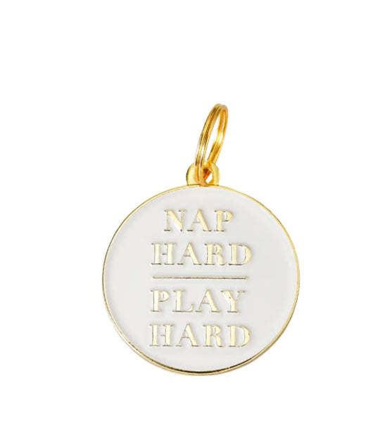 Nap Hard, Play Hard ID Pet Tag image 0