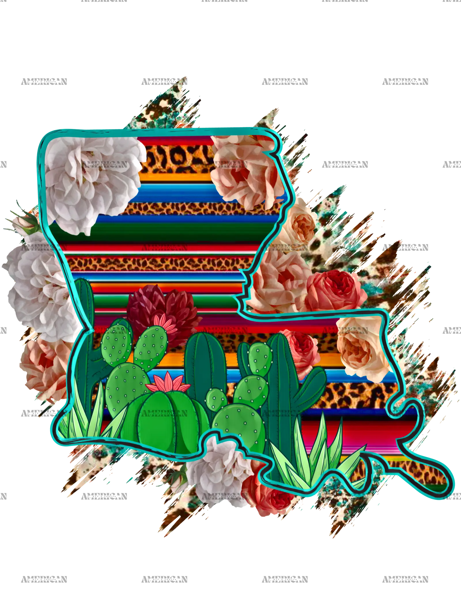 Louisiana_Map_serape