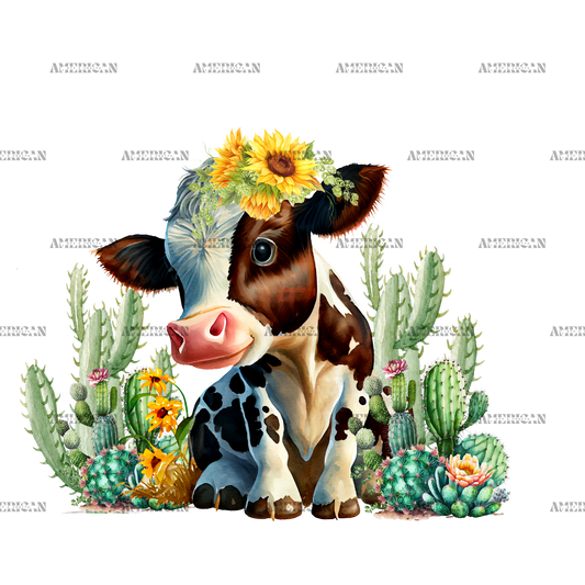 Cow_And_Sunflower