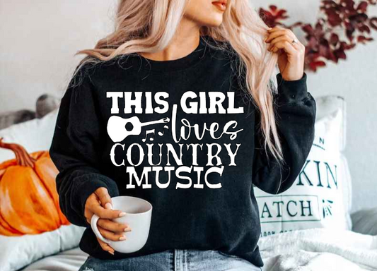 This Girl Loves Country Music (T-shirt & Sweatshirt) image 0