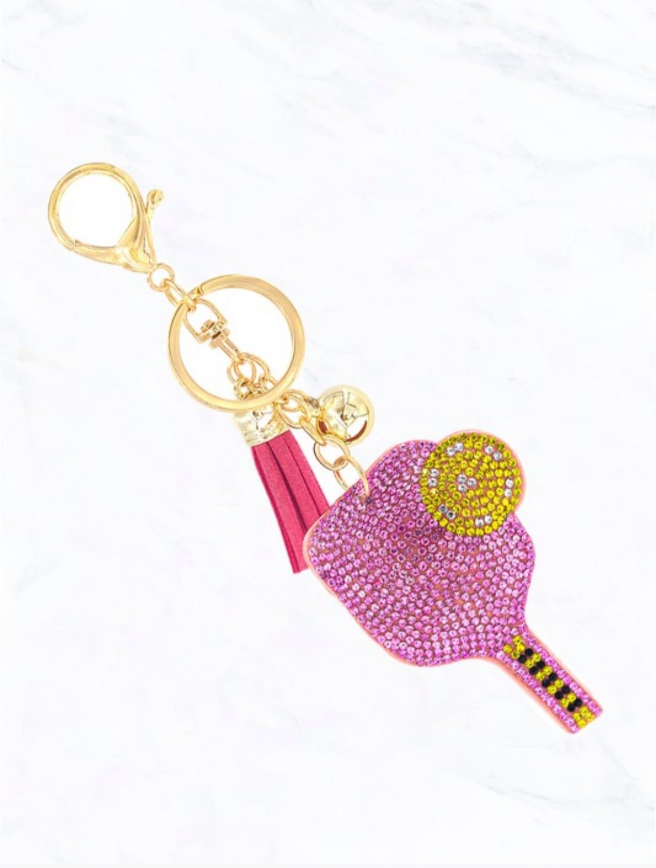 Rhinestone Pickleball Keychain! image 0