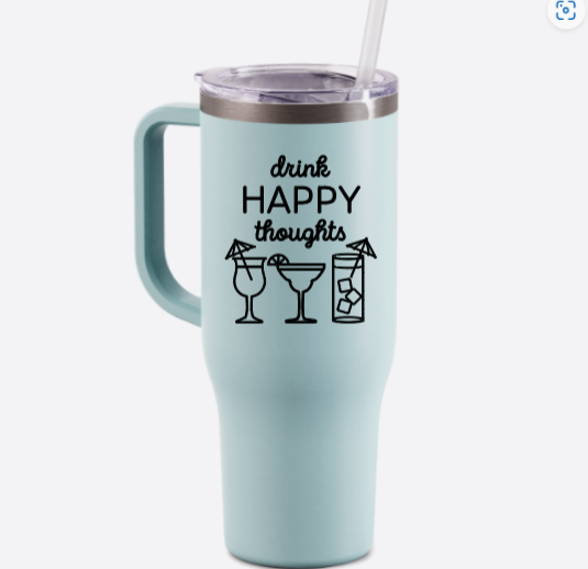 Drink Happy Thoughts Charger Cup image 0