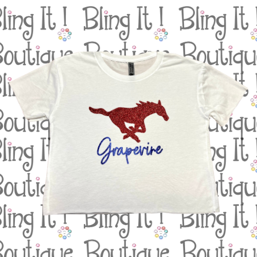 GHS MUSTANGS CROP TOP image 0