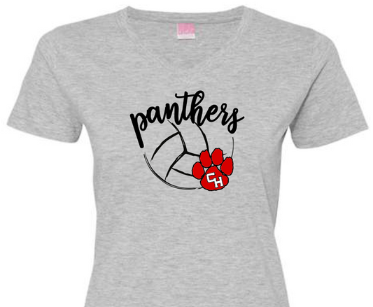 CHHS CHVB Panthers with Paw V-Neck image 0