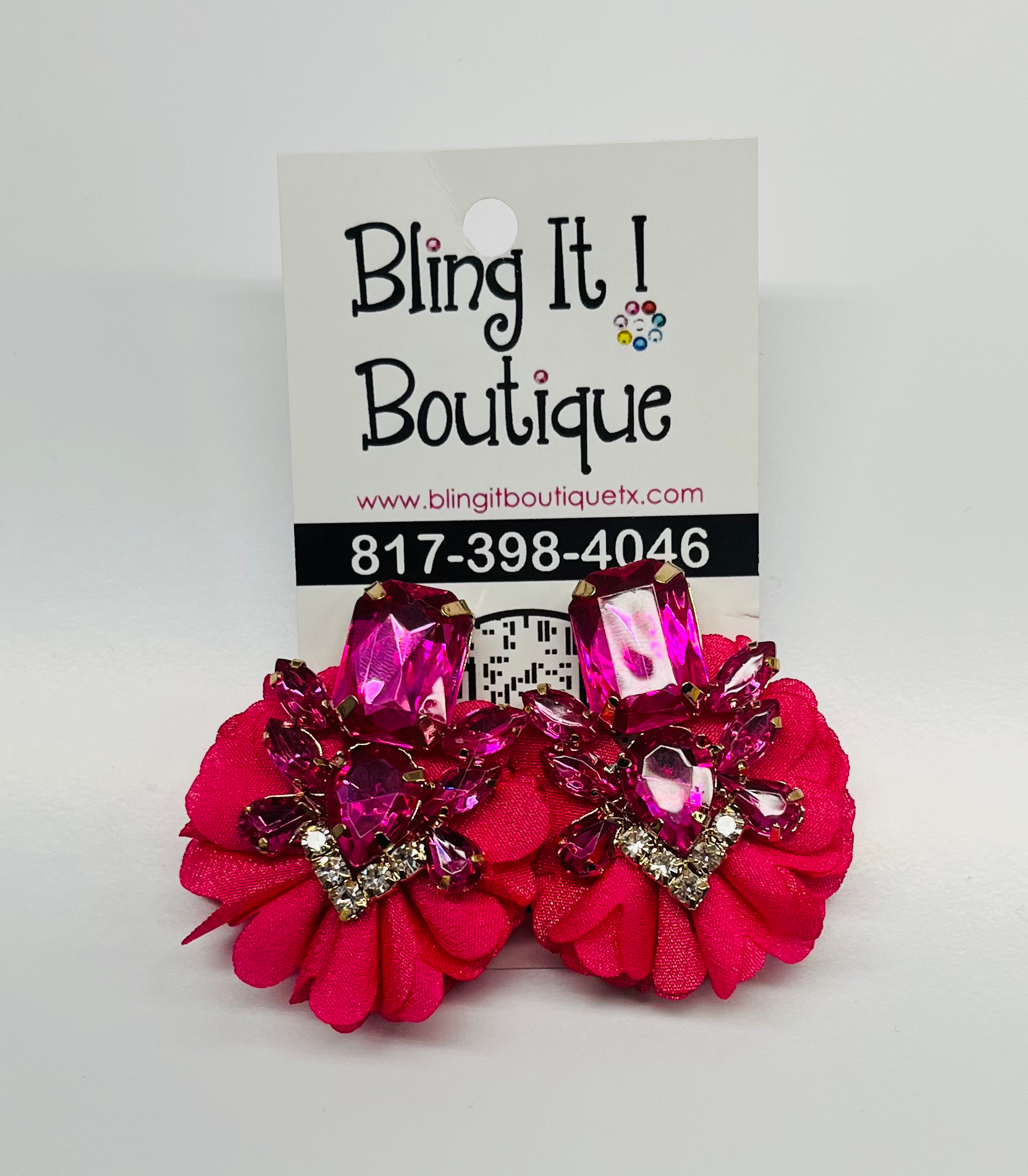 The Rhinestone Flower Earring Collection image 0