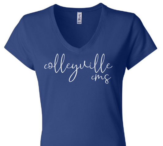 CMS Ladies V Neck Script image 0