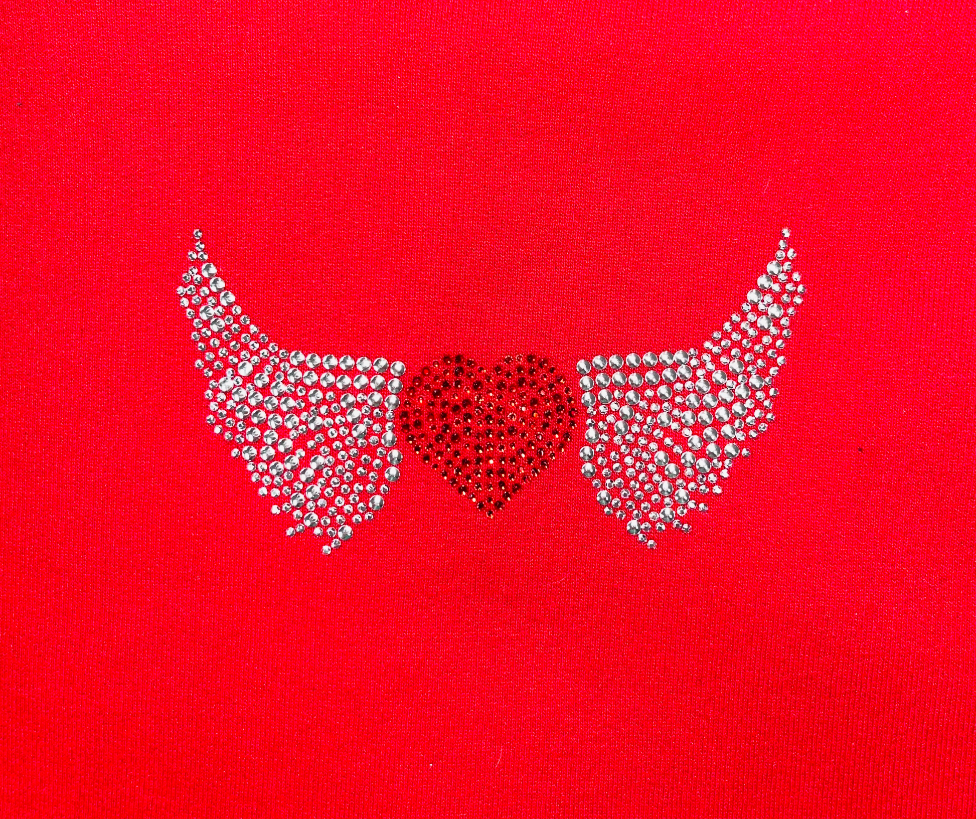 Rhinestone heart sweatshirt image 1